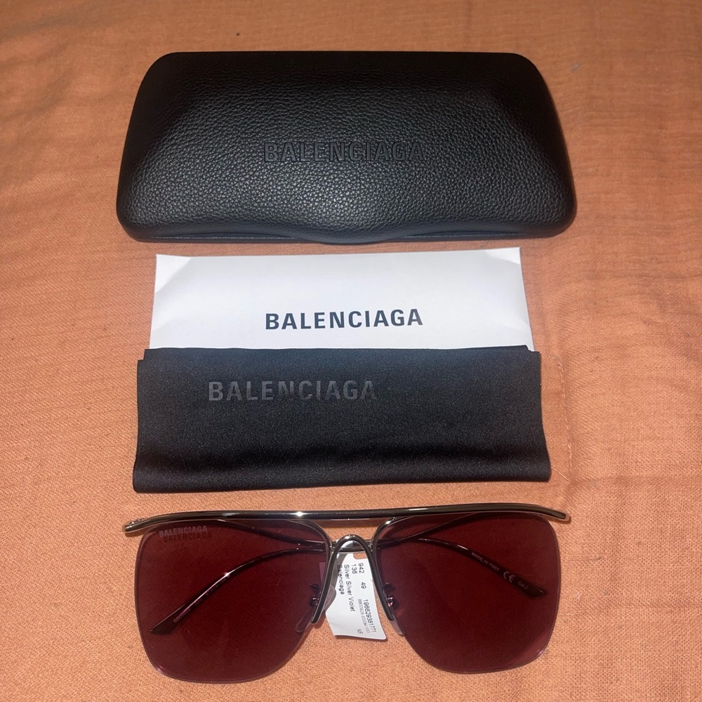 Balenciaga 61 MM Pilot Sunglasses NEW